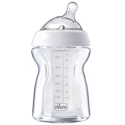 Chicco Natural Feeling 250ml Baby Bottle - Angled Nipple Design for Newborns &amp; Infants
