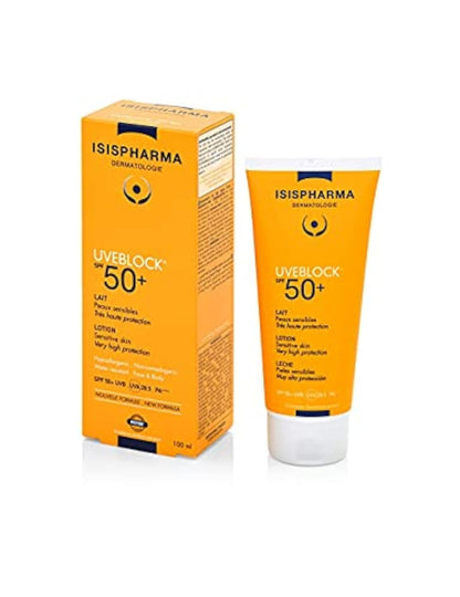Isis Pharma Uveblock Hydra Lotion SPF 50+ - Non-Greasy, Moisturizing Sunscreen for the Whole Family