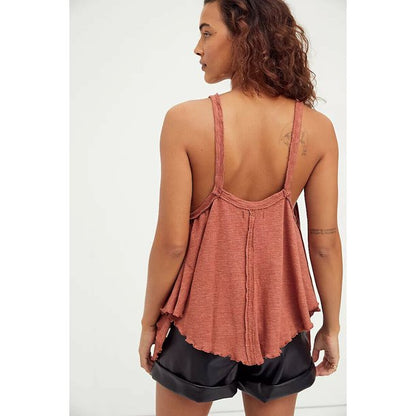 Free People Womens Dream Weaver Tank Top, Brown, Size Small