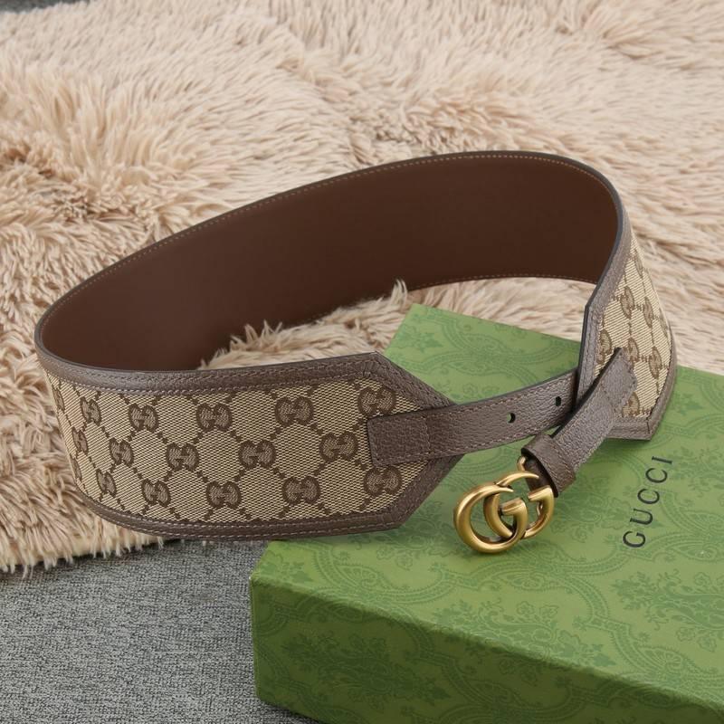 Gucci GG-buckle canvas Women belt &