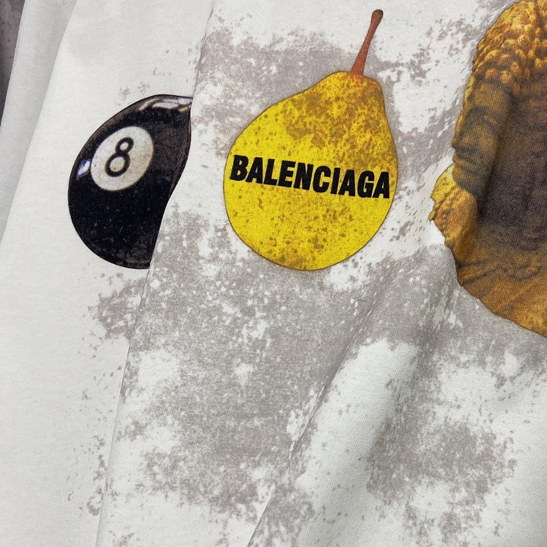 Balenciaga Cream T-Shirt Without Collar