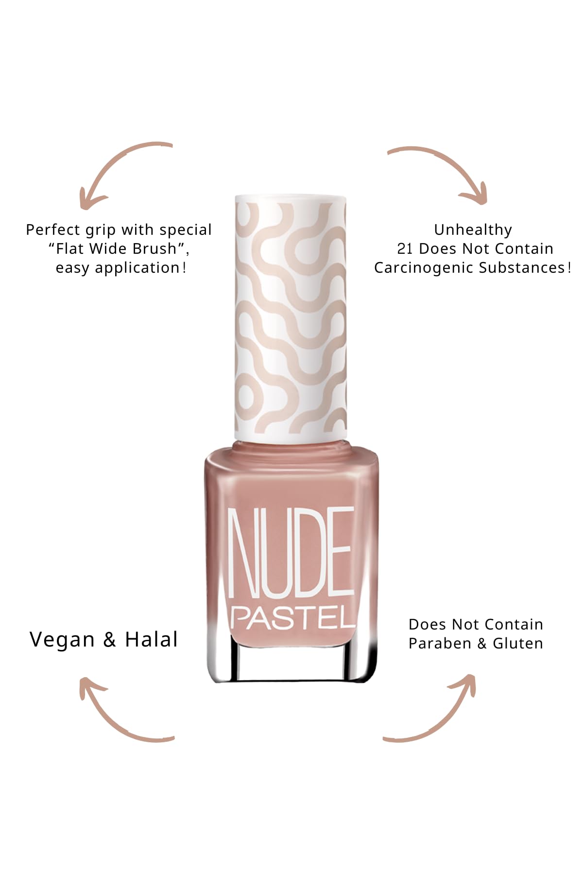 Pastel Vegan Nail Polish - Pastel Nude 106, Cruelty Free &amp; Toxic-Free Beauty
