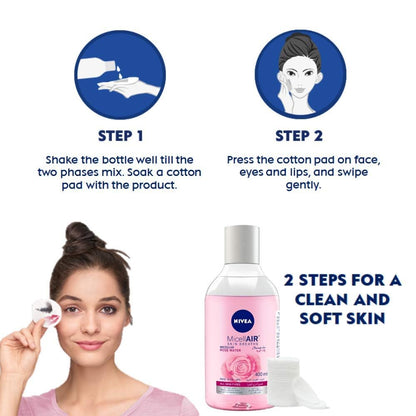Nivea Waterproof Micellar Cleansing Water 400ml - Oil-Free Formula