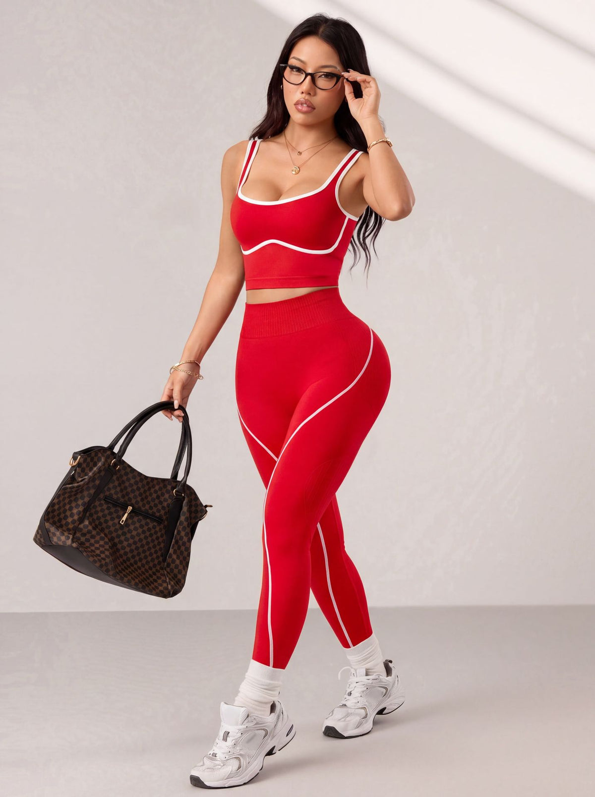 Seamless yoga workout suit
