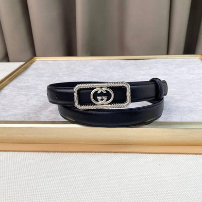 GUCCI Embellished coated-canvas and leather belt &