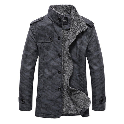 Mens PU Leather Jacket Winter Coat
