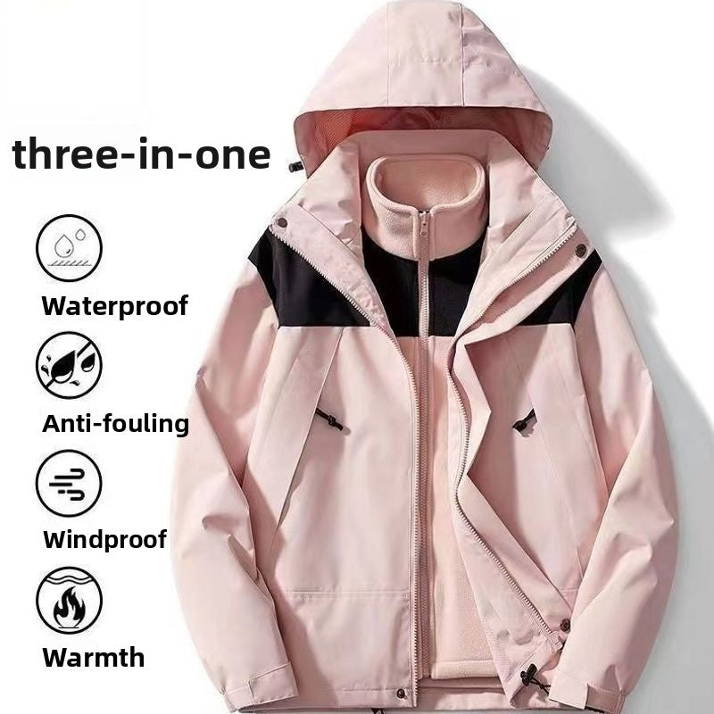 Detachable Three-in-One Windproof Waterproof Jacket