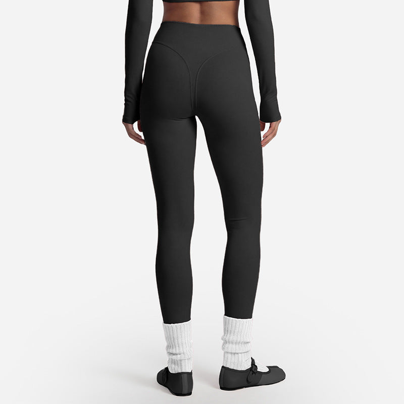 Long Sleeve Yoga Set Front Tie Fitness Wear