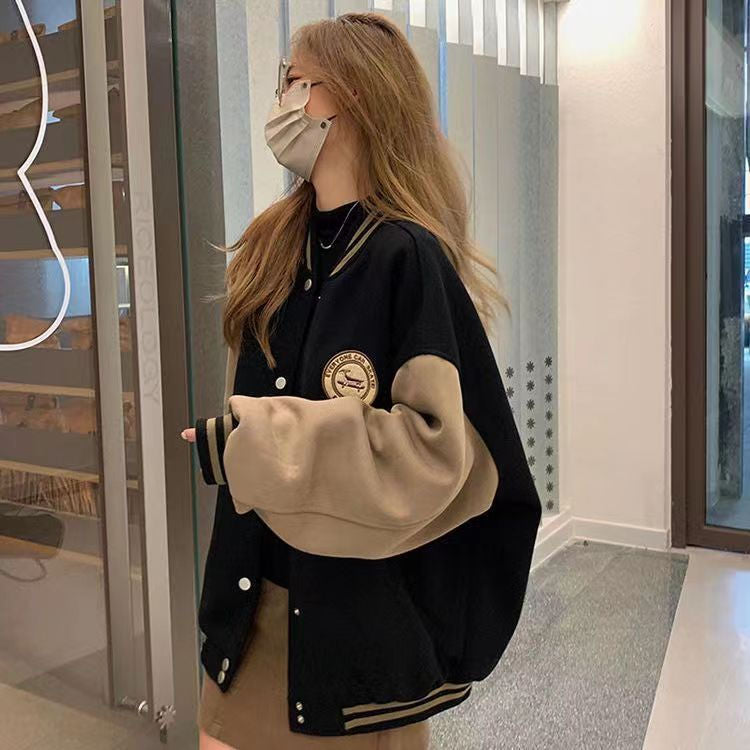 Retro Loose Fit Baseball Jacket