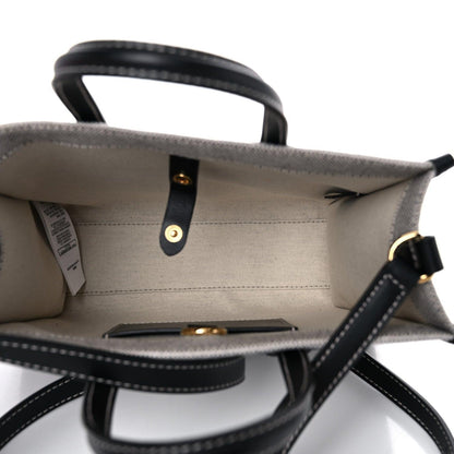 Burberry Canvas Smooth Calfskin Mini Two Tone Freya Tote