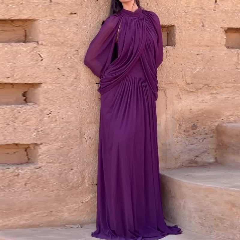 Round neck fresh chiffon fashion dress