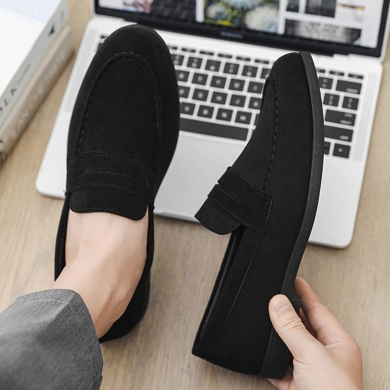 Mens Suede Slip-On Loafers