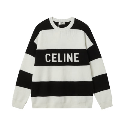 CELINE Large Silhouette Striped Sweater