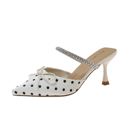 Polka-dot high heels