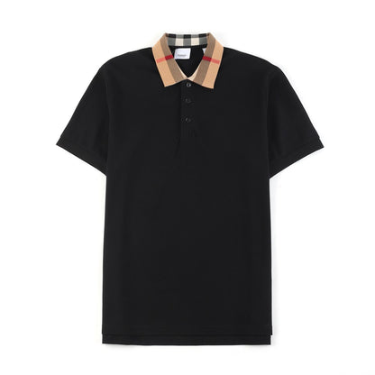Burberry Check collar polo shirt