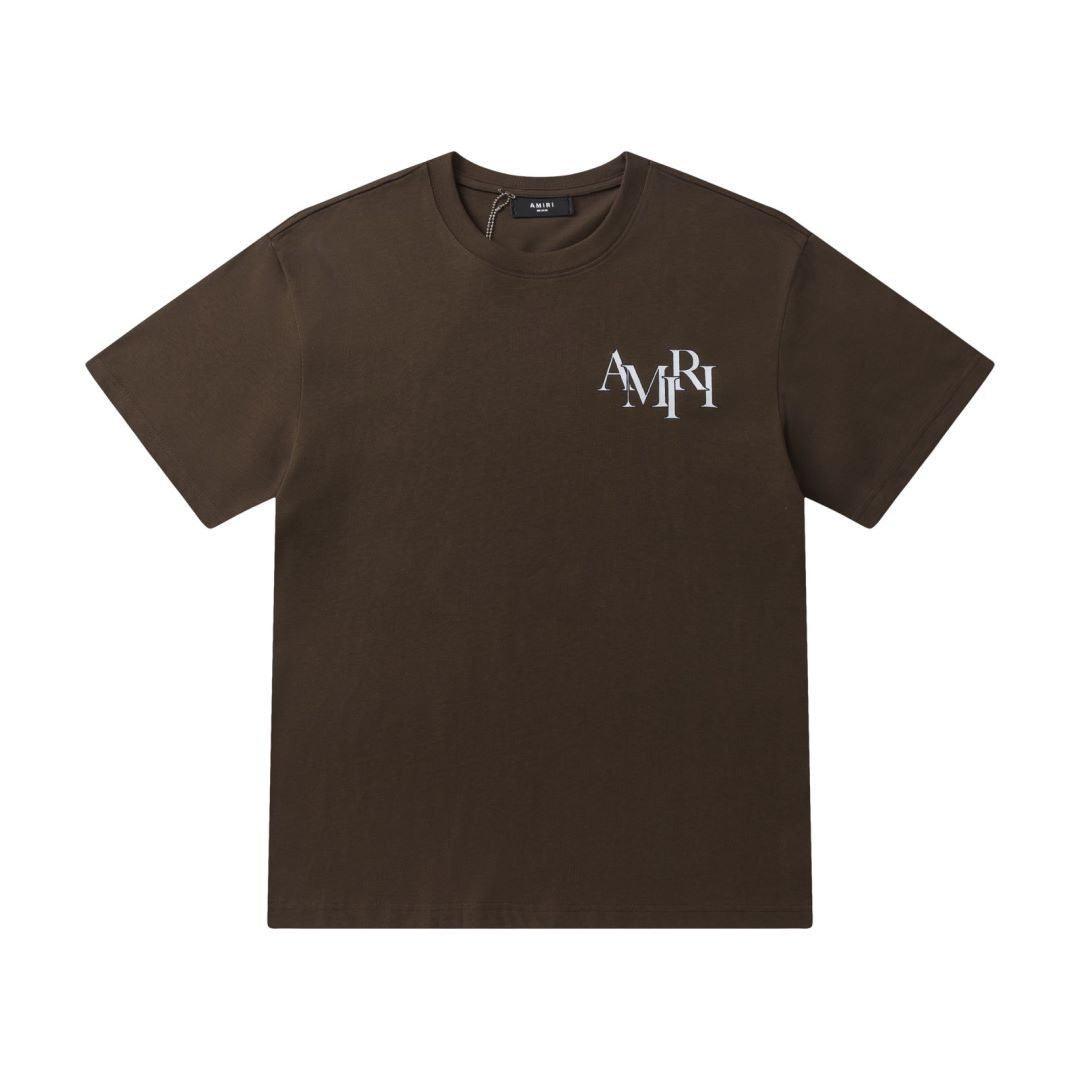 Amiri Brown T-Shirt Without Collar