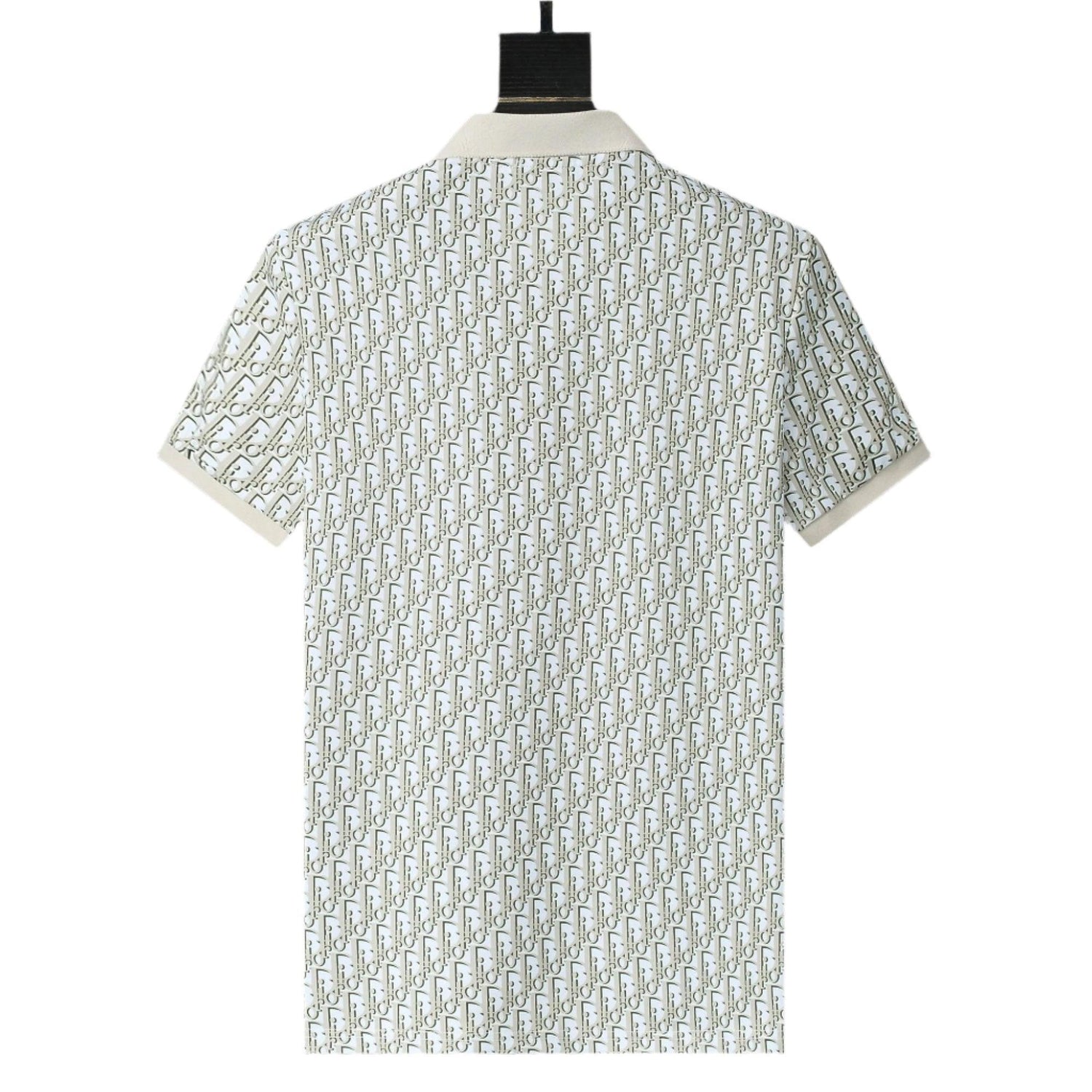 Dior Geometric Green T-Shirt With Collar