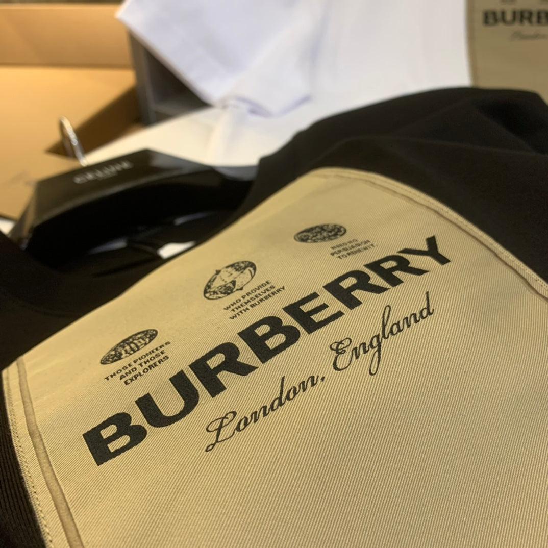 Burberry Black T-Shirt Without Collar