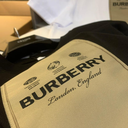 Burberry Black T-Shirt Without Collar