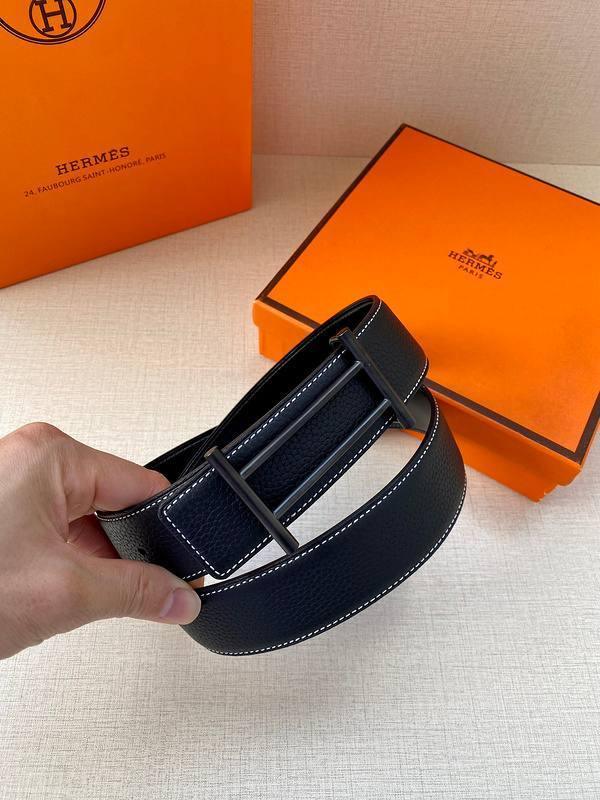 Hermes Men Black Buckle Belt &