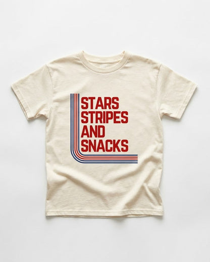 STARS STRIPES &amp; SNACKS TEE - VINTAGE CREAM