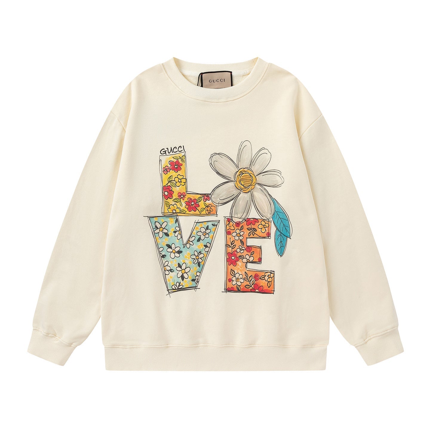 GUCCI Beige Cotton Jersey Sweatshirt New &amp; Authentic