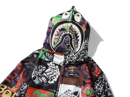 BAPE ALBUM MONOGRAM Shark full zip hoodie A Bathing Ape