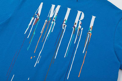 Amiri Blue T-Shirt Without Collar