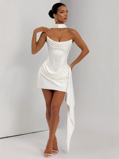 Elegant Sleeveless Satin Dress