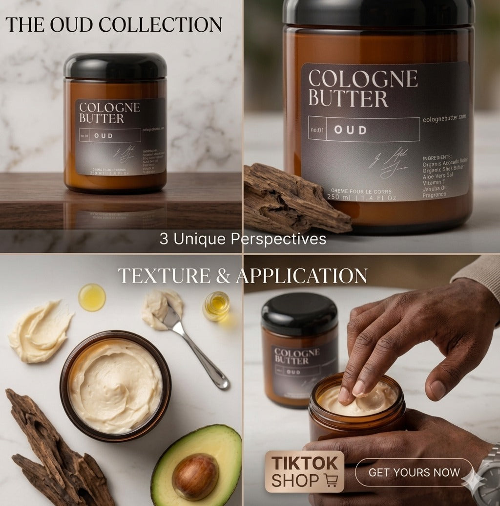 OUD - Luxury Fragrance Body Butter – Oud, Rose &amp; Warm Spice Scent Moisturizing Skin Butter | Cologne Butter
