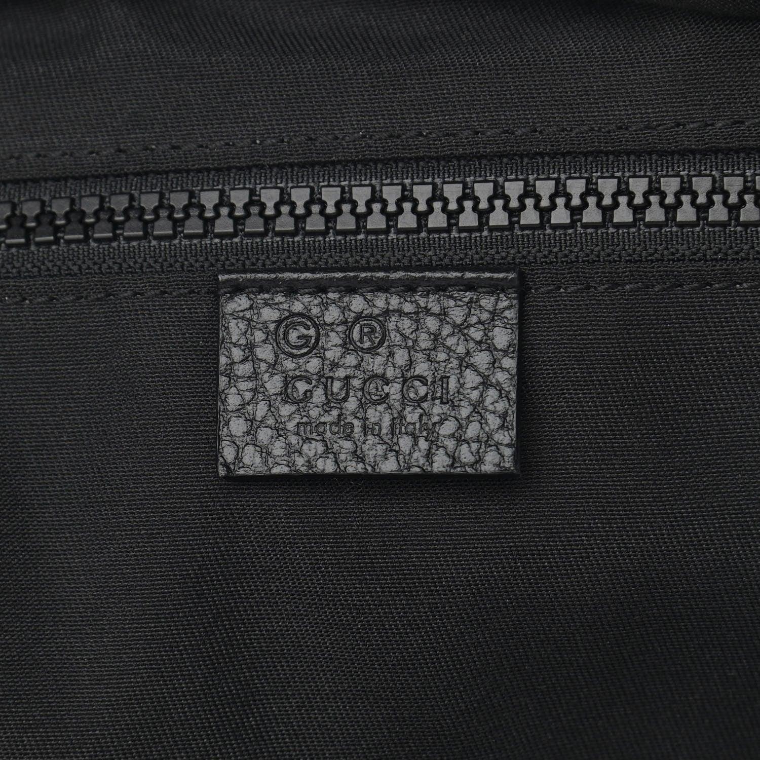 Gucci Nylon Monogram Slim Backpack Black