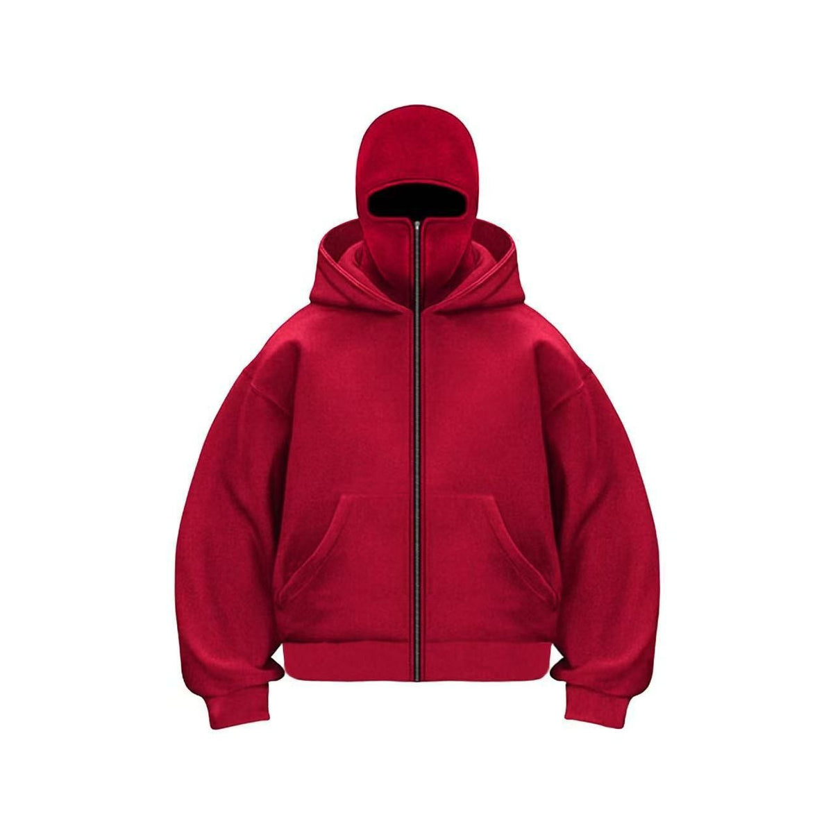 Double Layer Hooded Zipper Sweatshirt