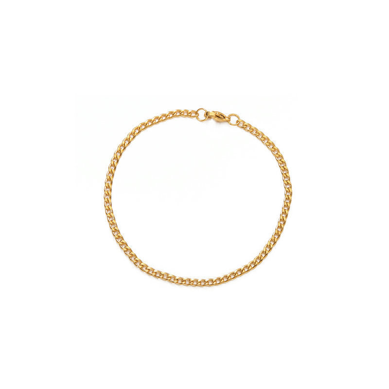 Cuban Chain Bracelet Stainless Steel Geometric Link Jewelry