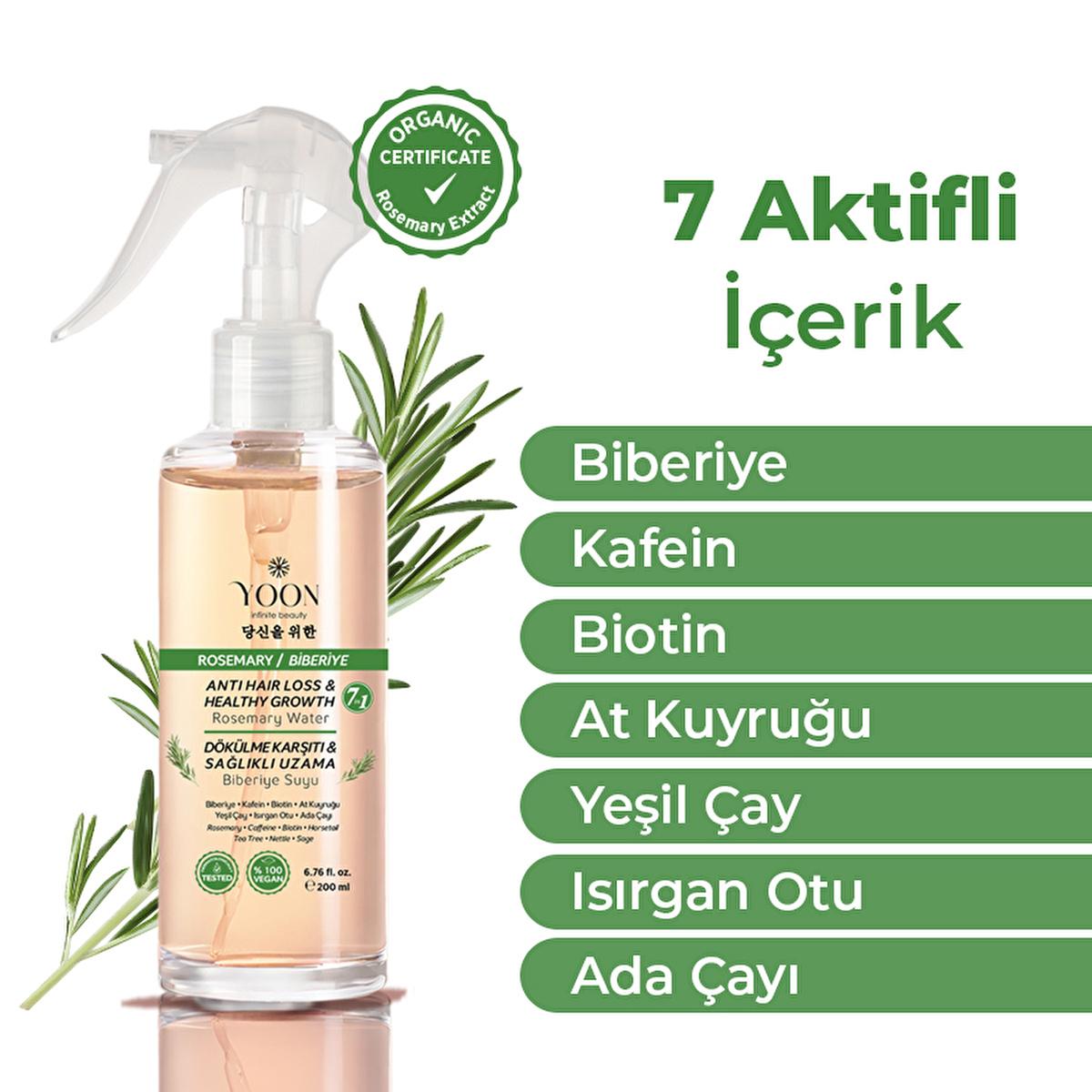 Yoon Hair Care Serum with Rosemary Extract - Anti-Hair Loss, Promotes Hair Growth &amp; Healthier Scalp