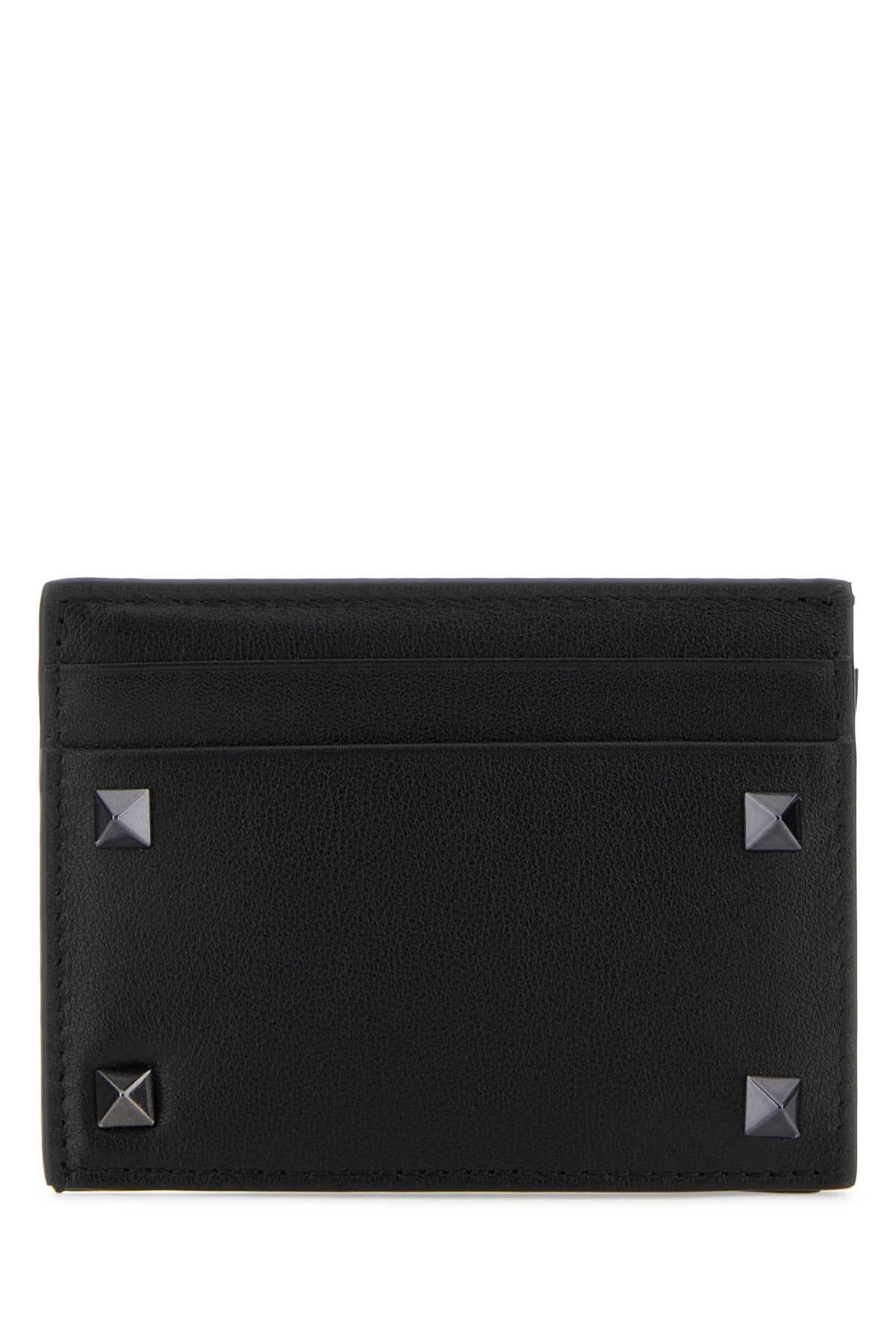 VALENTINO GARAVANI Mini Leather Rockstud Card Holder