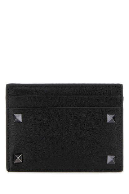VALENTINO GARAVANI Mini Leather Rockstud Card Holder