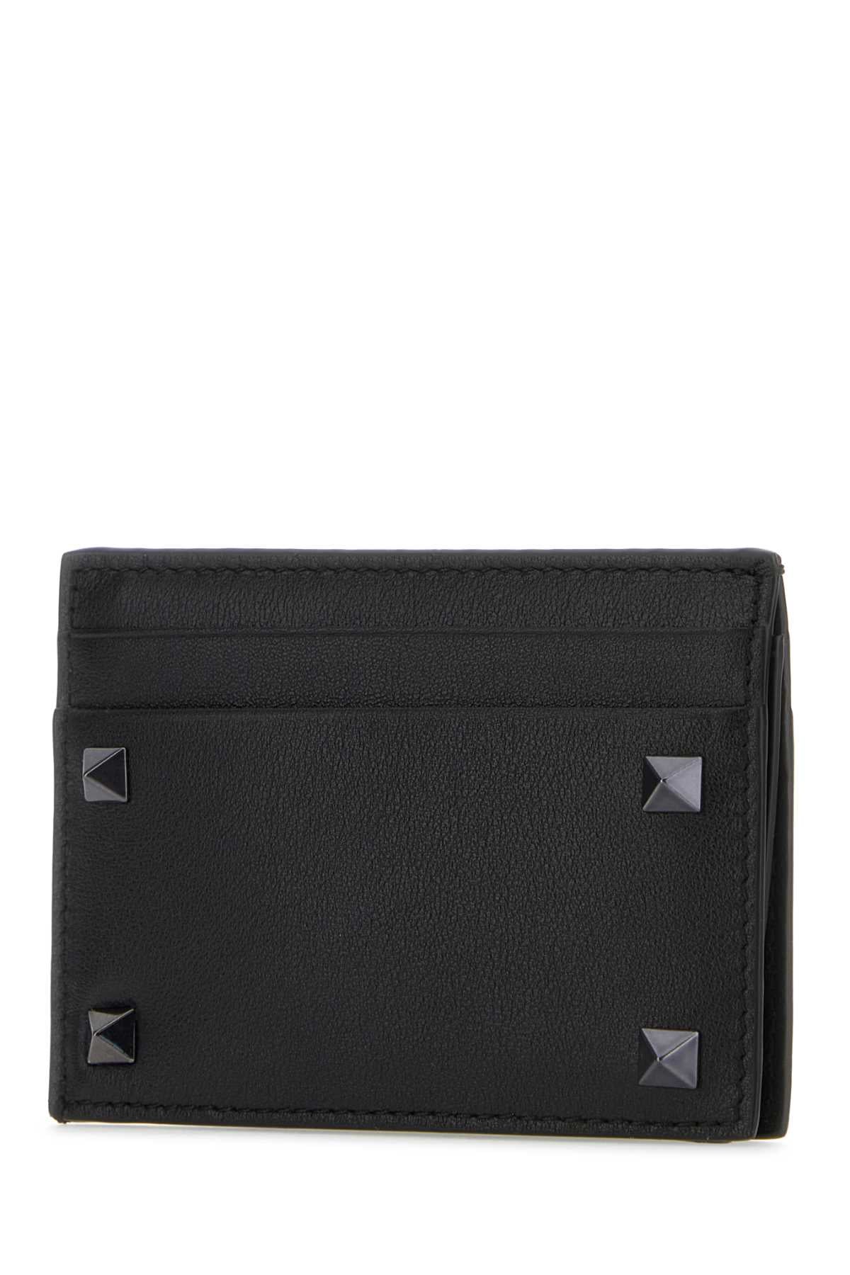 VALENTINO GARAVANI Mini Leather Rockstud Card Holder