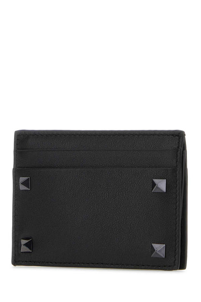 VALENTINO GARAVANI Mini Leather Rockstud Card Holder