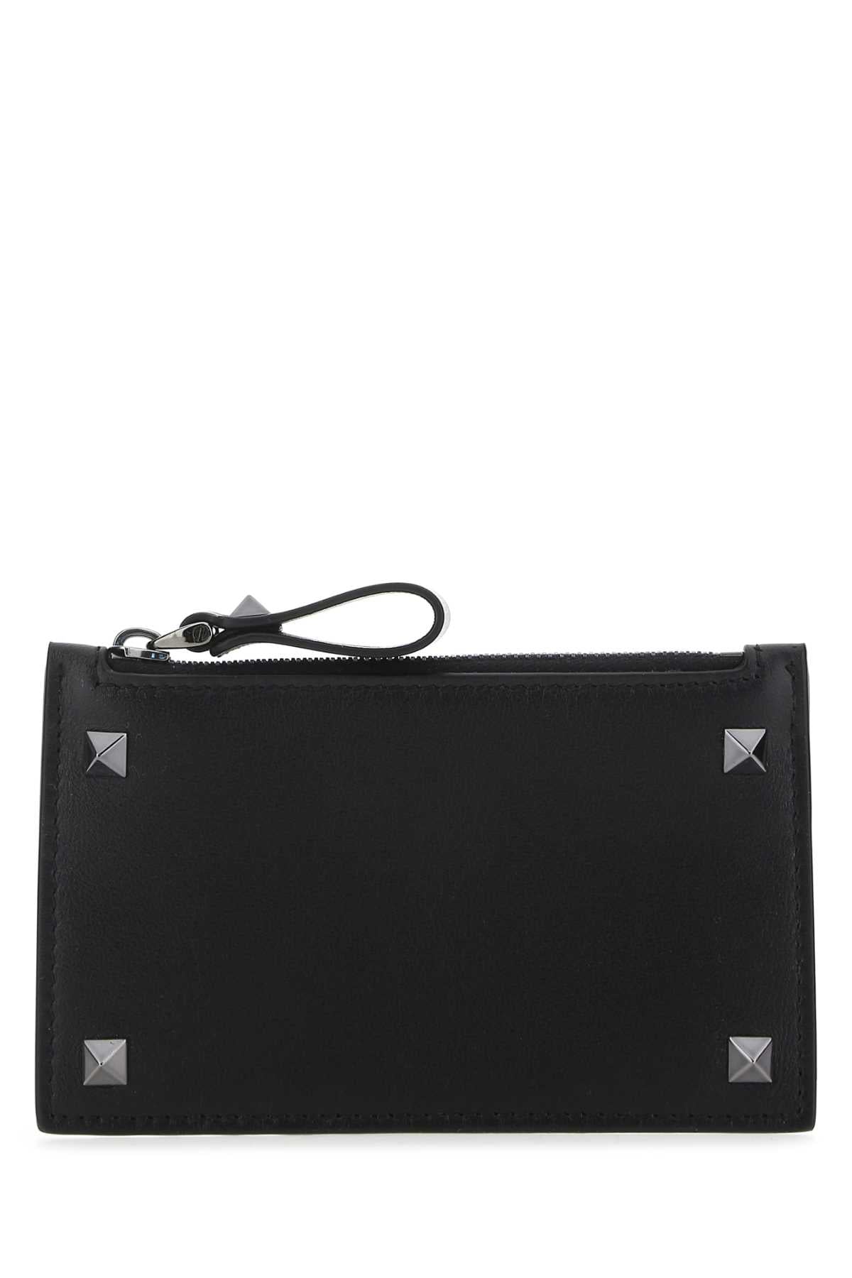VALENTINO GARAVANI Mini Leather Rockstud Card Holder