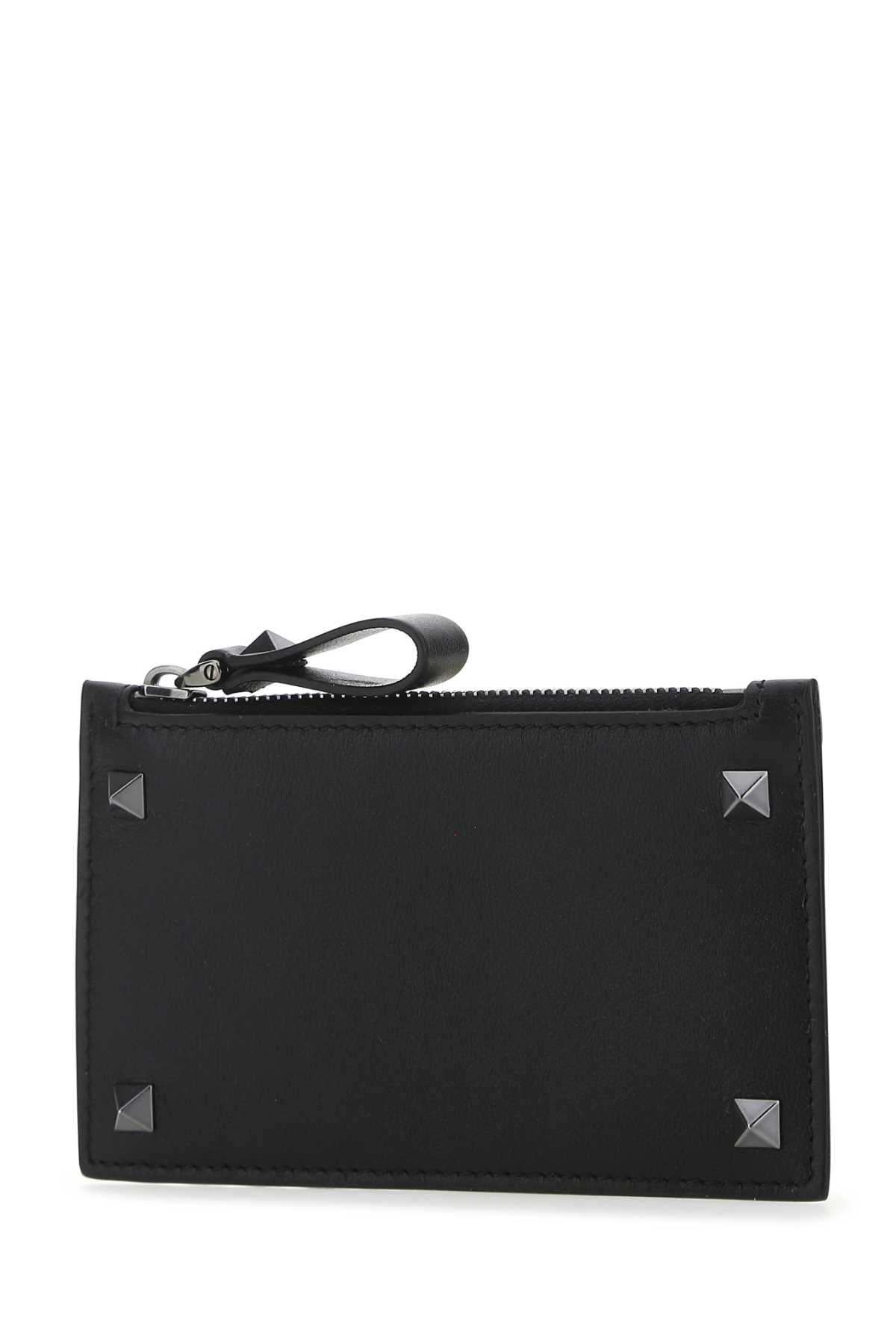 VALENTINO GARAVANI Mini Leather Rockstud Card Holder