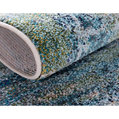 Unique Loom Chromatic Avalon Light Blue Area Rug Rectangle, 90 x 120