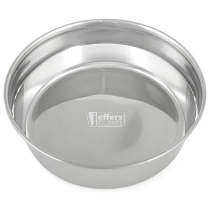 Jeffers Heavy Weight Stainless Steel Pet Bowls – Durable Pet Food &amp; Water Dish, Chew-Resistant, Dishwasher Safe