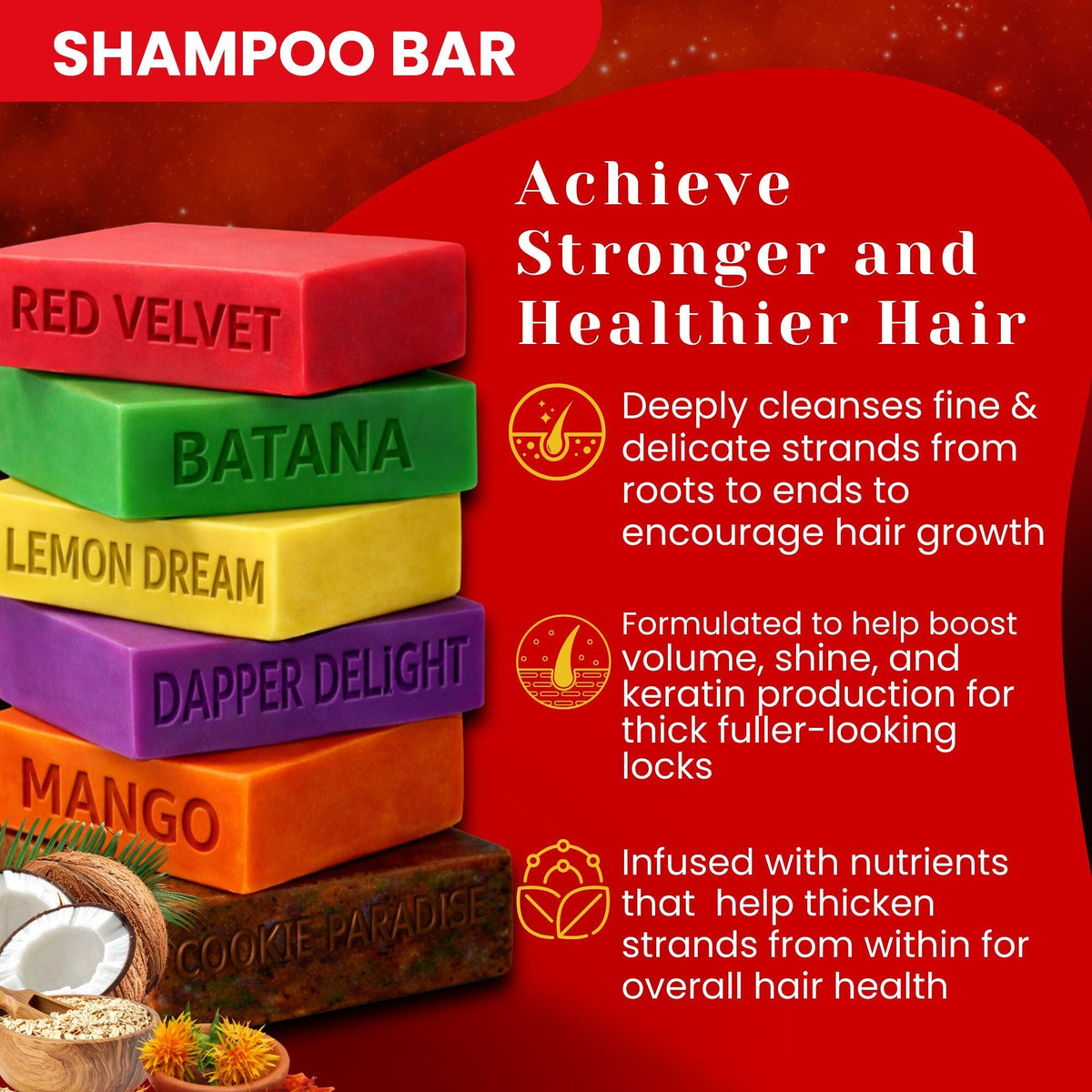 Batana Shampoo Bar for Dry Scalp &amp; Coarse Hair
