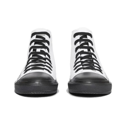 Burberry Slip-Resistant High-Top Canvas Shoes Black White