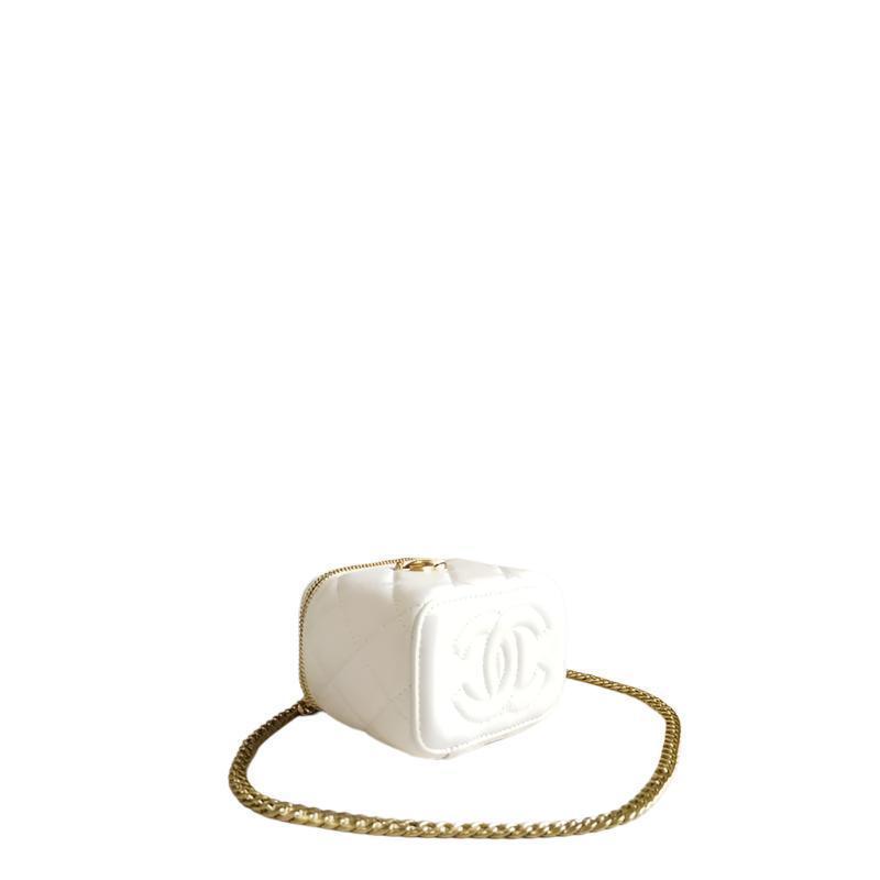Chanel coco love long vanity case denim Camelia blue SHW