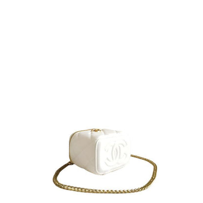 Chanel coco love long vanity case denim Camelia blue SHW