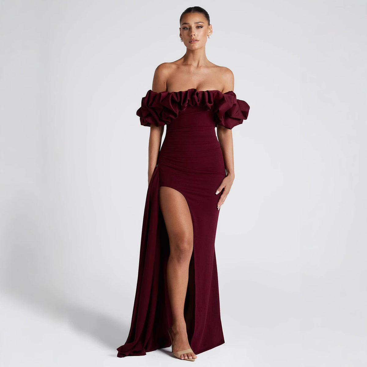 Off-shoulder Fishtail Long Dress