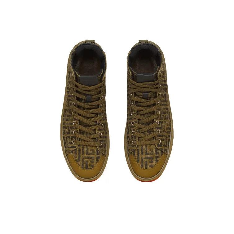 BALMAIN Casual Shoes Men High Top Khaki