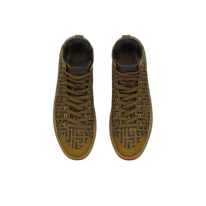 BALMAIN Casual Shoes Men High Top Khaki