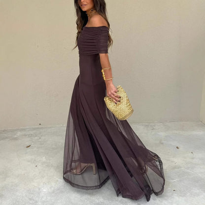 Womens Mesh Panel Slim Fit Dress